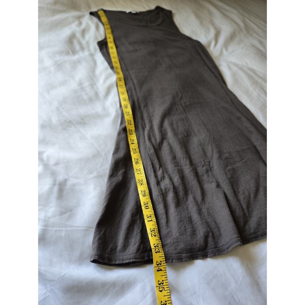 Standard James Perse Dark Gray Tank Midi Sun Dress Size 0 Quiet Luxury Normcore - Picture 6 of 6